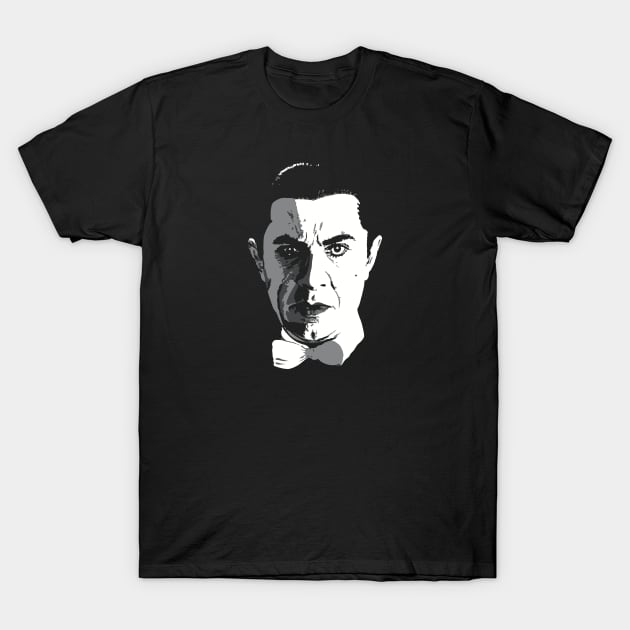 Dracula Greyscale T-Shirt by @johnnehill